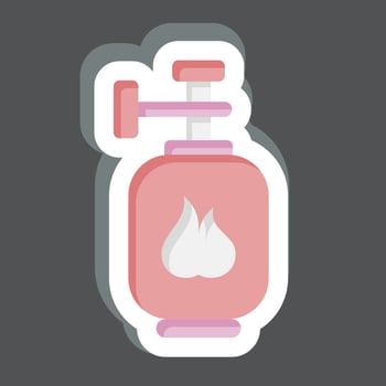 Sticker Gas Tank. related to Nuclear symbol. simple design editable. simple illustration vector