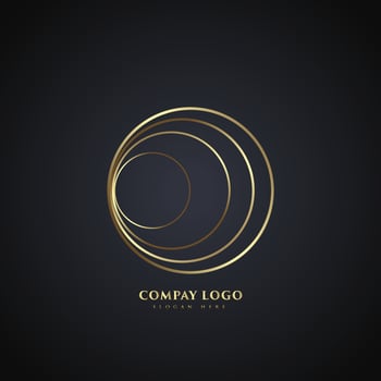 A premuim Circles logo vector template, A Luxury company Logo design, Gold vector, illustration Logo