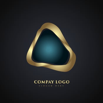 Modern Luxury Logo concept on dark background used in elegant of company Logo design, vector illustration