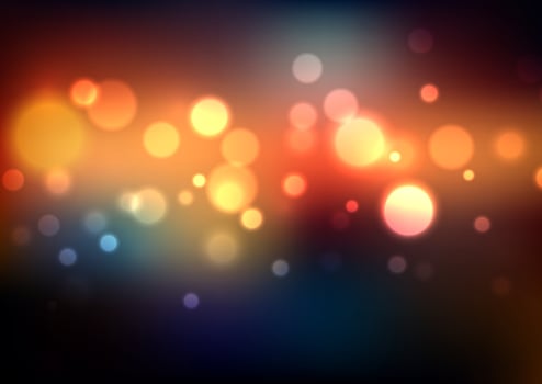 colourful bokeh lights background vector
