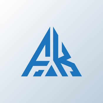 FK letter logo creative design. FK unique design. vector