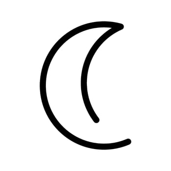 Crescent Moon Icon Vector Symbol Design Illustration