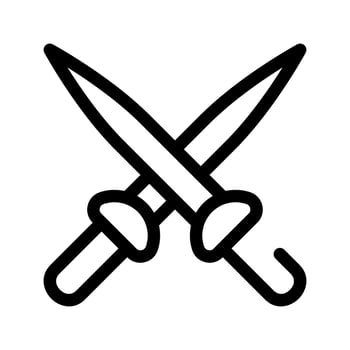 Sword Fighting Icon Vector Symbol Design Illustration