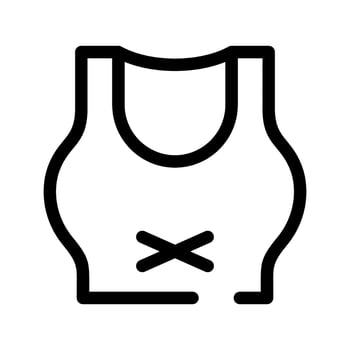Sports Bra Icon Vector Symbol Design Illustration