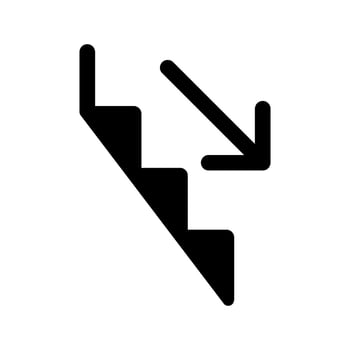 Downstairs Icon Vector Symbol Design Illustration