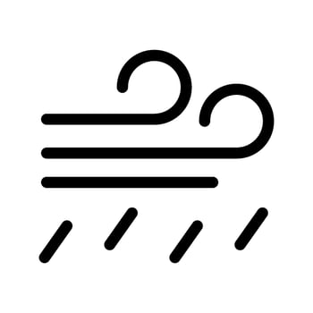 Wind Rain Icon Vector Symbol Design Illustration