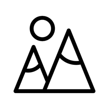Mountains Icon Vector Symbol Design Illustration