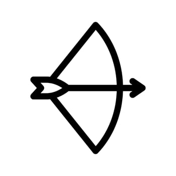 Bow And Arrow Icon Vector Symbol Design Illustration