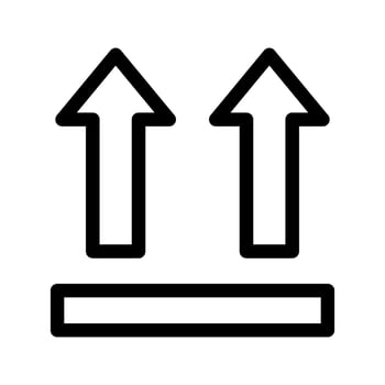 This Side Up Icon Vector Symbol Design Illustration