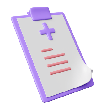 3d medical report isolated. 3d render illustration png