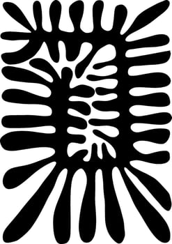 matisse doodle art black and white hand drawn vector