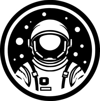 Astronaut - Minimalist and Flat Logo - Vector illustration
