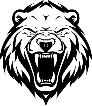 Bear, Minimalist and Simple Silhouette - Vector illustration