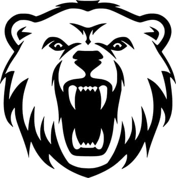 Bear - Black and White Isolated Icon - Vector illustration
