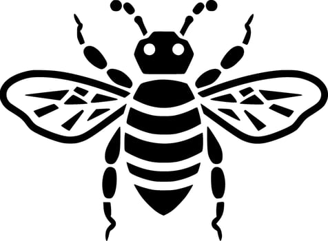 Bee, Minimalist and Simple Silhouette - Vector illustration