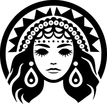 Boho, Black and White Vector illustration