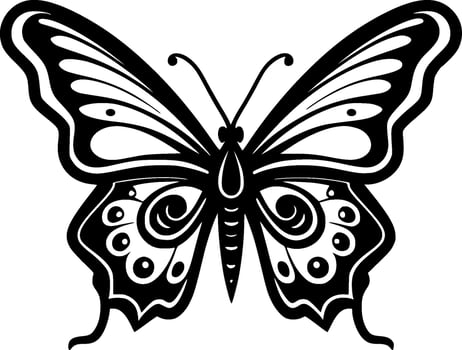 Butterfly, Minimalist and Simple Silhouette - Vector illustration