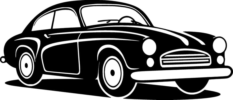 Car, Black and White Vector illustration