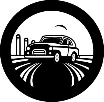Car Coaster, Minimalist and Simple Silhouette - Vector illustration