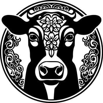 Cow - High Quality Vector Logo - Vector illustration ideal for T-shirt graphic