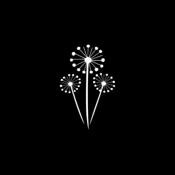 Dandelion, Minimalist and Simple Silhouette - Vector illustration