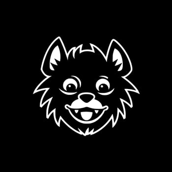 Dog, Black and White Vector illustration
