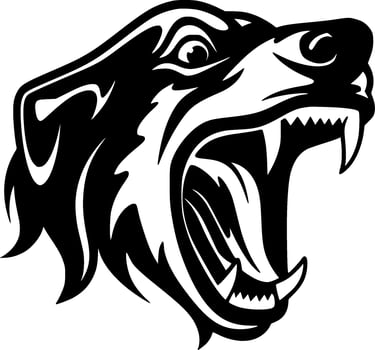 Dog - Black and White Isolated Icon - Vector illustration