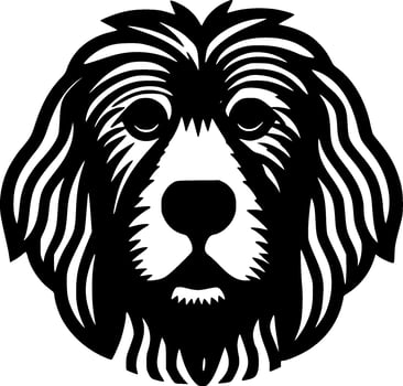 Dog, Black and White Vector illustration