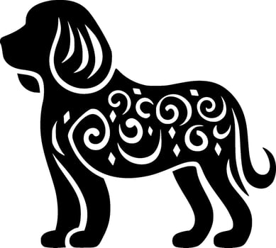 Dog, Minimalist and Simple Silhouette - Vector illustration