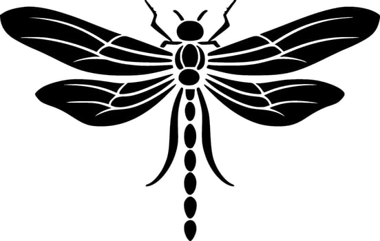 Dragonfly, Minimalist and Simple Silhouette - Vector illustration