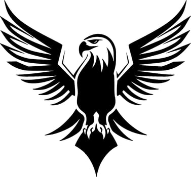 Eagle, Minimalist and Simple Silhouette - Vector illustration