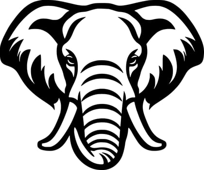 Elephant - Minimalist and Flat Logo - Vector illustration