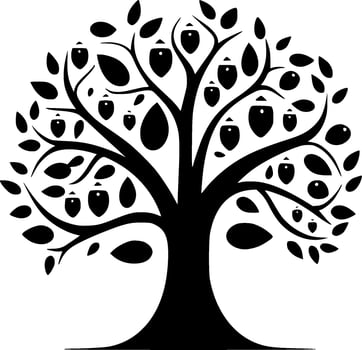 Family Tree - Minimalist and Flat Logo - Vector illustration