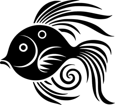 Fish, Black and White Vector illustration
