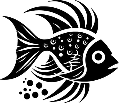 Fish, Black and White Vector illustration