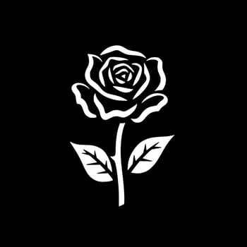 Flower - Black and White Isolated Icon - Vector illustration