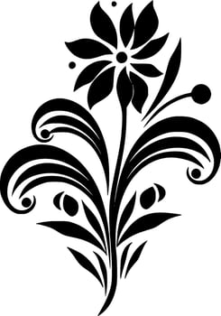 Flower - Minimalist and Flat Logo - Vector illustration