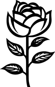 Flower - Minimalist and Flat Logo - Vector illustration