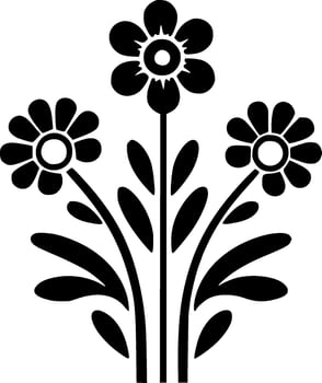 Flowers - Minimalist and Flat Logo - Vector illustration