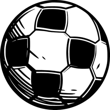 Football, Minimalist and Simple Silhouette - Vector illustration