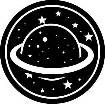 Galaxy - Minimalist and Flat Logo - Vector illustration