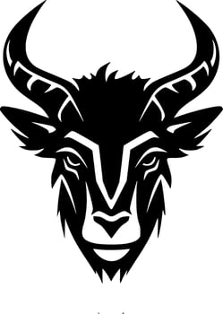 Goat, Minimalist and Simple Silhouette - Vector illustration