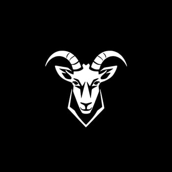 Goat - Minimalist and Flat Logo - Vector illustration