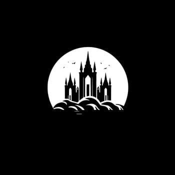 Gothic, Black and White Vector illustration
