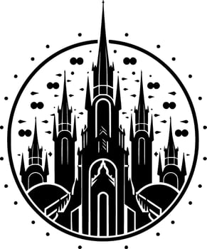 Gothic, Minimalist and Simple Silhouette - Vector illustration