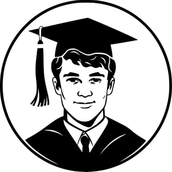 Grad - High Quality Vector Logo - Vector illustration ideal for T-shirt graphic