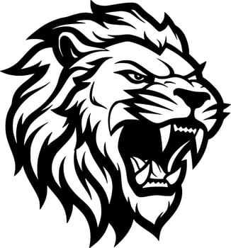 Lion - Minimalist and Flat Logo - Vector illustration