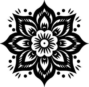 Mandala - Minimalist and Flat Logo - Vector illustration