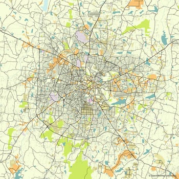 Map of Bengaluru Karnataka India vector