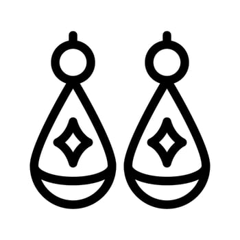 Ear Rings Icon Vector Symbol Design Illustration